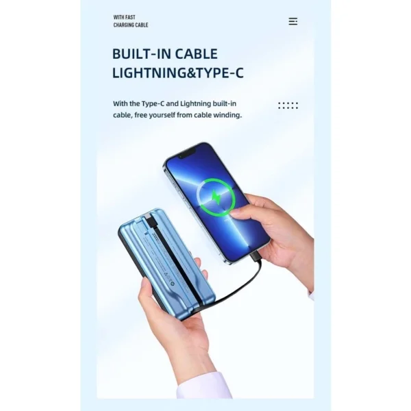 my-11134201-7rasi-m2xq59t5kbky9a.webp Yoobao LC6 20000mAh Fast Charging Power Bank Built in Cables (Lightning & Type C) PD3.0/QC3.0/SCP22.5W