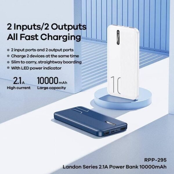 INFINITE RACER RPP-295 2.1A FAST CHARGING POWERBANK 10000MAH - BLUE